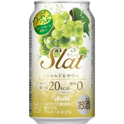 Asahi Slat Chardonnay Sour 3% Alc/Vol 350ml/can朝日Slat白葡萄沙瓦 350ml/罐