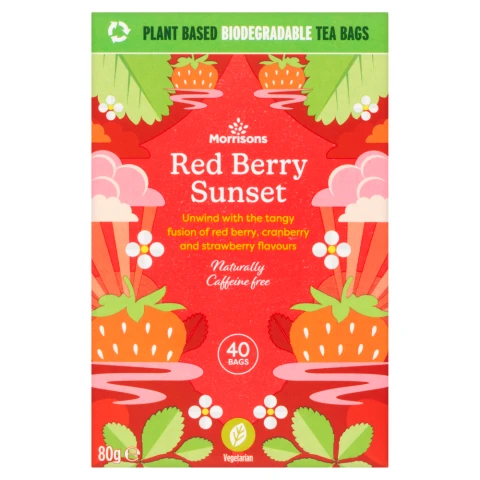 Morrisons Red Berry Sunset 40 Bags 80G