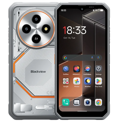 Blackview Fort 2 Android 15, 24GB (8+16) RAM + 128GB ROM (2TB TF card expansion) Outdoor 4G Smartphone, 16MP AI Camera, 6.56" HD+, 5000mAh, MediaTek G81, IP68 Waterproof Construction Site Phone, NFC, OTG, GPS, FM, 5G, WiFi