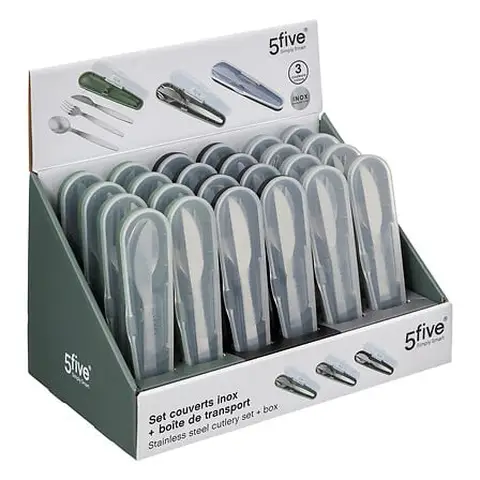 Staub Edelstahl-Besteckset mit PP-Box, verschiedene Farben