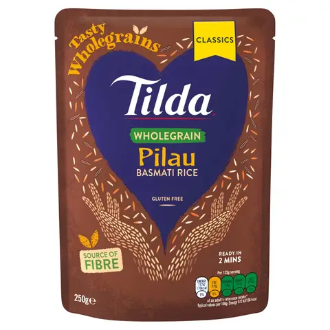 Tilda Steamed Basmati Wholegrain 250g