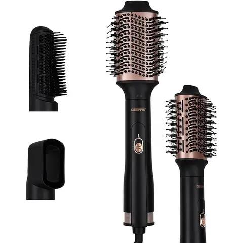 Geepas 3-in-1 Hot Air Styler, 1200w Hair Dryer with Ionic Function, Ceramic Coating, 3 Heat & Speed Settings, Styling Comb and Dryer, Rose Gold