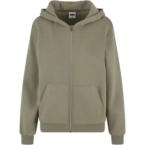 Urban Classics Damen Fluffy Zip Hoody Sweat & Fleece - Kapuzenjacke mit Reißverschluss paleolive XXL