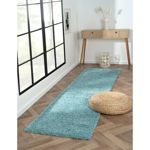 My Flair Teppich "My Shaggy" rechteckig hellblau 300 x 80 cm