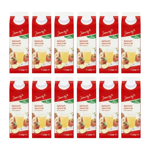 Jeden Tag Trüber Apfelsaft 12x1L
