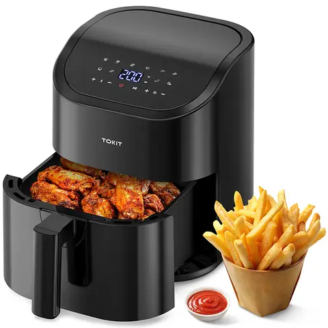 Friteuse sans Huile TOKIT 4.5L - 10 Fonctions, Jusqu'à -95% de Graisse*, Design Compact