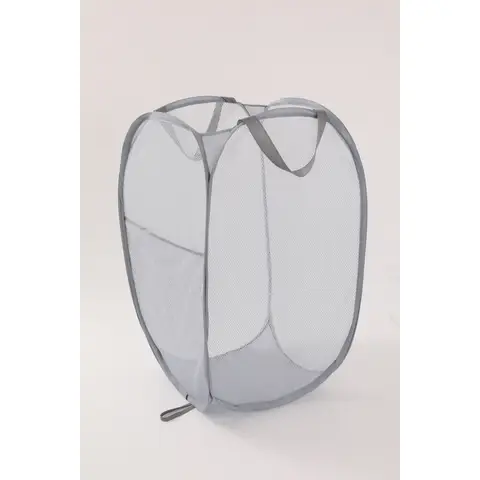 ANQI Laundry Collapsible Mesh Hamper,Gray,2-Pack