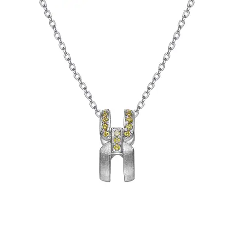 ALAIN MICHAL Intertwine Collier or givré avec diamants en pave Jaune avec cadeau spécial Saint-Valentin