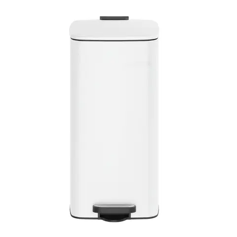 SONGMICSHOME  Pedal Trash Can, Stainless Steel Kitchen Bin with Inner Bucket, Soft Close, for Home, Silver