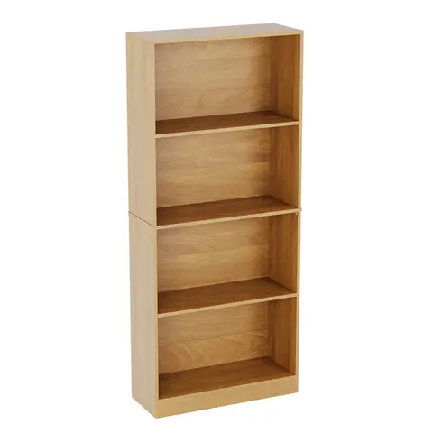 Vida Designs Bookcase Cambridge 4 Shelves Oak Effect Large