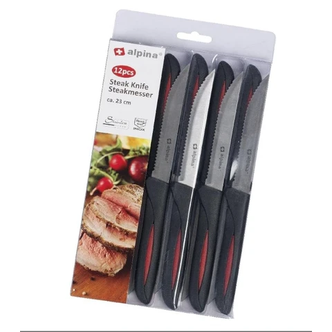 Alpina Set de 12 couteaux à steak - 23 cm