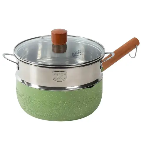 Maxcook Aluminum Alloy Double-Eared Saucepan - With Glass Lid - 20cm