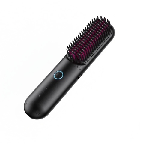 TYMO Porta Pro Portable Hair Straightening Brush – Cordless & Corded Dual-Mode, Ceramic Heating Teeth, 200 Million Negative Ions – Black, Porta Pro