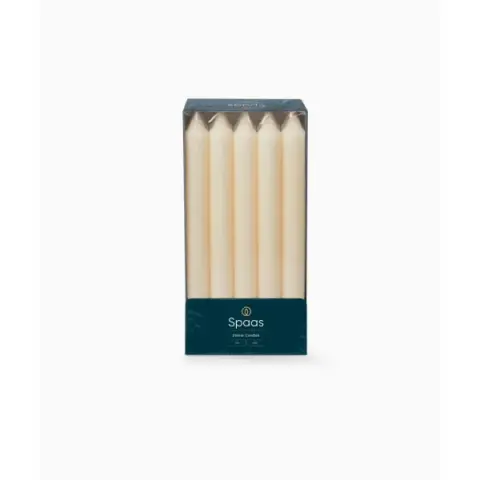 Spaas Dinner Candles Household Unscented White 10pcs