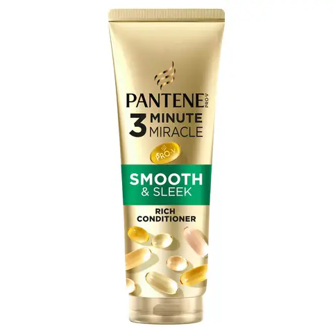 Pantene Pro-V Smooth & Sleek 3 Minute Miracle Conditioner For Frizzy Dry Hair 220ml