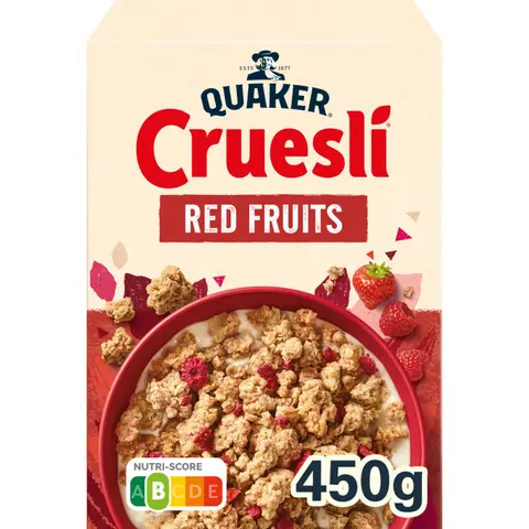Quaker Cruesli Rood Fruit Ontbijtgranen 450 gr