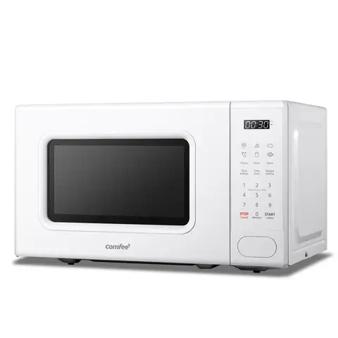 Comfee' 700 W 20 Liter Digital-Mikrowelle mit 6 Kochprogrammen, Express-Kochfunktion, 11 Leistungsstufen, Auftaufunktion und Speicherfunktion - Weiß - CM-E202CC(WH)