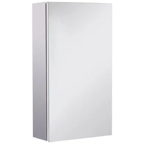 HOMCOM Stainless Steel Wall-mounted Bathroom Mirror Storage Cabinet 300mm (W)