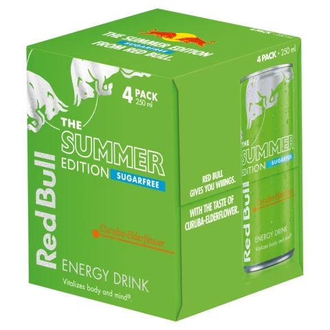 Red Bull Curuba Sugar Free 4 X 250ml