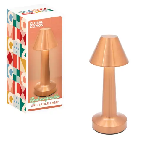 Rechargeable LED Table Lamp - Brass Effect
