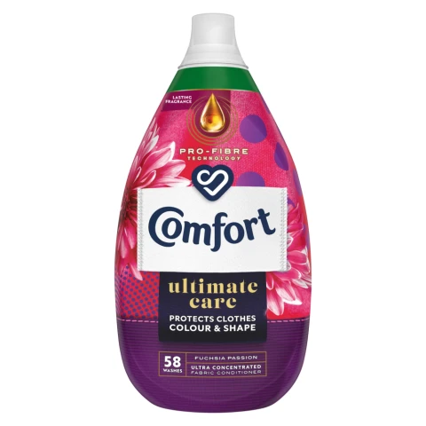 Comfort  Ultra-Concentrated Fabric Conditioner Ultimate Care Fuchsia Passion 58 washes (870 ml) 