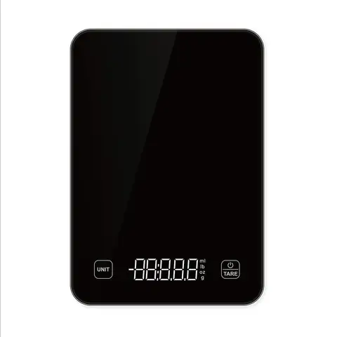 Unique Bluetooth-Küchenwaage, 10 kg Kapazität, 1 g Präzision, Unterstützung verschiedener Einheiten, aus gehärtetem Glas, App-Integration