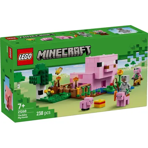 LEGO Minecraft het baby varkenshuis bouwset - 21268, 4 figuren