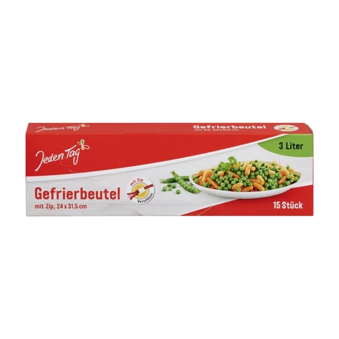 Jeden Tag Gefrierbeutel mit Zip 3L