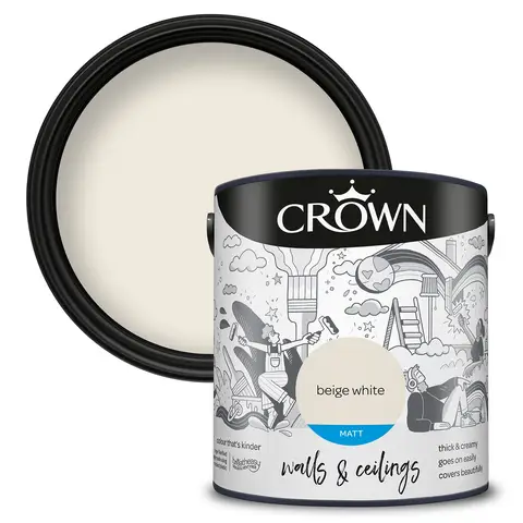 CROWN Matt Emulsion Beige White 2.5L