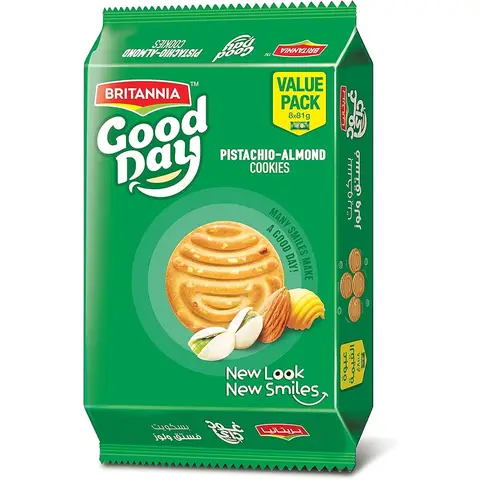  Britannia Good Day Pista Almond 8X81g