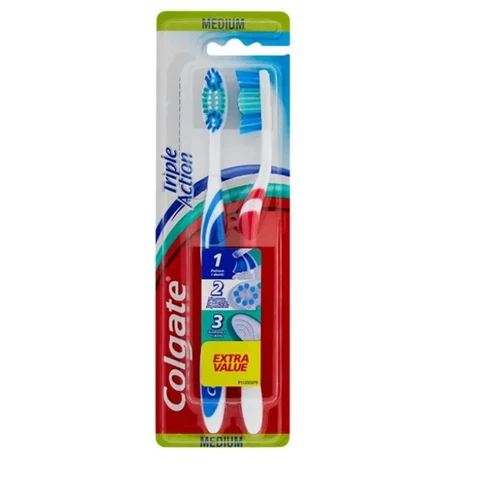 COLGATE - Brosses à Dents Triple Action - Lot de 2 brosses