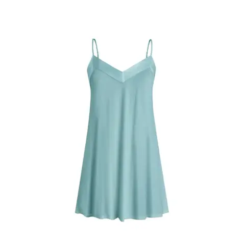 IZURIA v-neck paleturquoise suspender dress  S