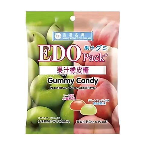 EDO Green Apple & Peach Flavored Gummies 120g
