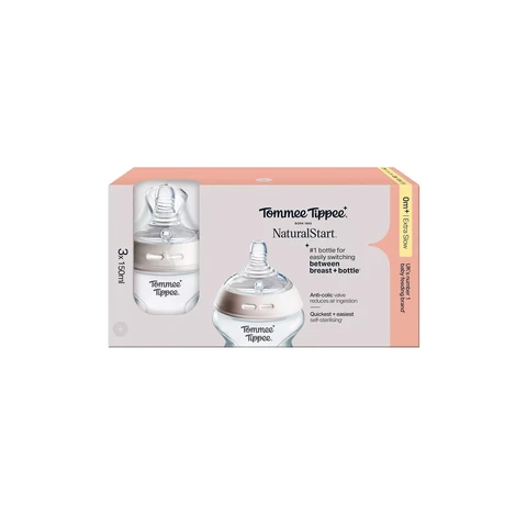 Tommee Tippee Natural Start Baby Bottles  0+ Months 150ml 3 Pack