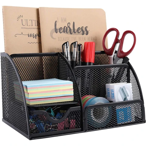 Mesh Desk Tidy,Black