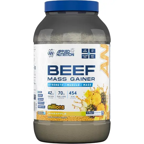 Applied Nutrition Beef-XP Mass Gainer Powder Pineapple Millions Flavour - 3.13kg