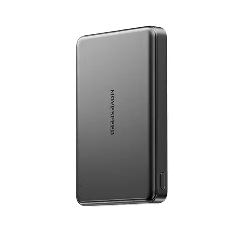 MOVESPEED Powerbank, 10000 mAh, 15 W Ausgangsleistung mit Typ-C- und magnetischem kabellosem Laden, ultraflaches Modell S10