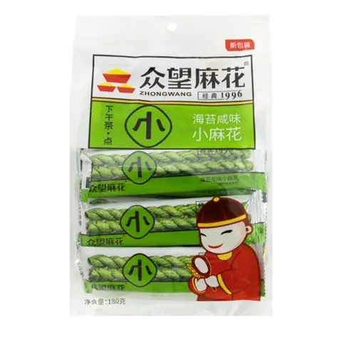 Zhongwang Mini-Fried Dough Twist Salty Seaweed Flavour 180g