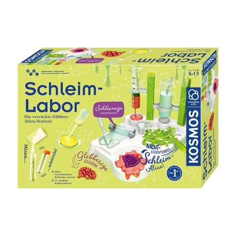 KOSMOS 645649 Big Fun Chemistry - Die verrückte Chemie-Station, Experimentierkasten für Kinder ab 8 Jahre, glibbriger Schleim, blubbernde Flüssigkeiten, Chemiebaukasten für Kinder