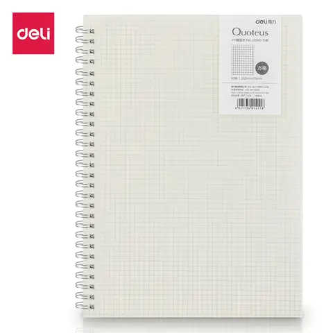 Deli Spiral Notebook with Grid Pages, Perfect for Notes, Charts, and Planning, 1-Pack for Students, Bullet Journaling, and Office Use