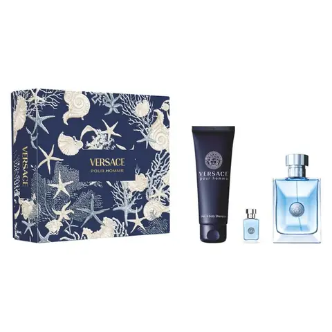 Versace Pour Homme Giftset (100 ml EDT + 148 ml Douche Gel + 5 ml Mini)