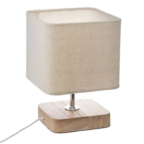 Atmosphera Toxey Houten Staande Lamp - 21 cm, ivoor