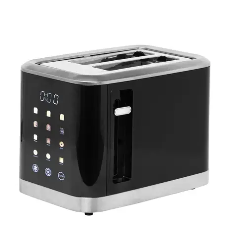 Haden Sensor 2 Slice Toaster, Digital Touch Screen, Bagels, Black - 212948