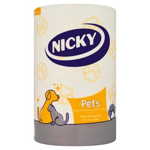 Nicky Pets Odour Control Paper Towel, 3-Ply, 1 Roll