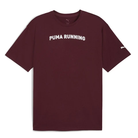 Puma Men's Run Graphic Tee Oversized - Ruby Shimmer