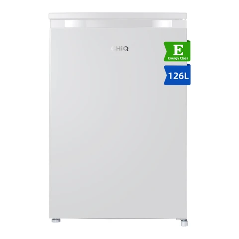 CHiQ JKR120DWE 126L 55cm White Larder Fridge – Freestanding Under Counter Fridge, E Rated