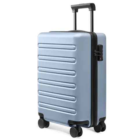 NINETYGO ANDES, valise cabine, 55,88 x 35,56 x 22,86 cm, approuvée par les compagnies aériennes, valise 50,80 cm avec doubles roues pivotantes silencieuses, coque rigide, bagage de voyage léger, approuvée par la TSA, Bleu, 20 pouces