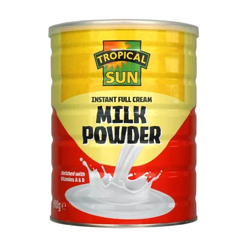 Tropical Sun Full Cream Milk Powder 900g | Instant Whole Milk Powder Enriched with Vitamins A & D | Rich, Creamy Taste | Easy to Mix, Long Shelf Life | Ideal for Tea, Coffee, Baking & Cooking