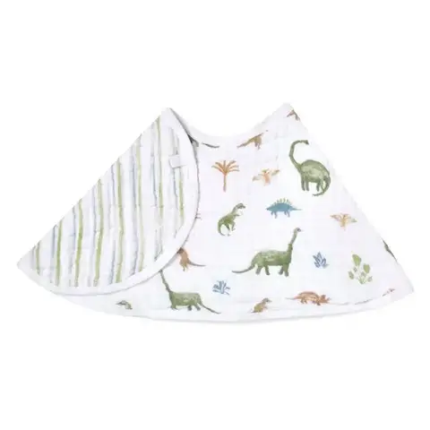 Aden + Anais™ Essentials Cotton Muslin Baby Burpy Bib Dino Jungle