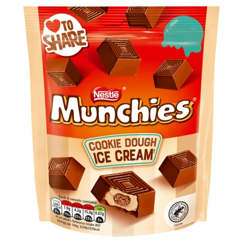 Nestle Munchies Cookie Dough Ice Cream Pouch 97G